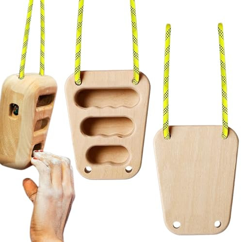 Qfdiwr Kletterbrett Für Klettern,2-Fach Kletter-Trainingsset | Holz-Fingertrainer für Zuhause, Outdoor & Fitnessstudio – Trainingsgerät für Kletterer, Männer, Frauen und Reha