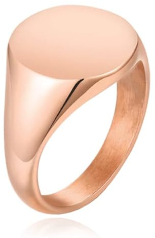 Rose Bunte Damen Siegelring aus Edelstahl-18mm