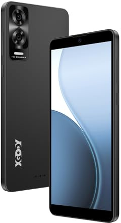 Xgody X33 SIM Free Unlocked Mobile Phone, 6 Octa Core Smartphone, Android 15 Go, 4G Dual SIM,3GB+32GB/128GB Expandable, 8MP+5MP Cameras,Face ID, GPS, UK Version (Black)