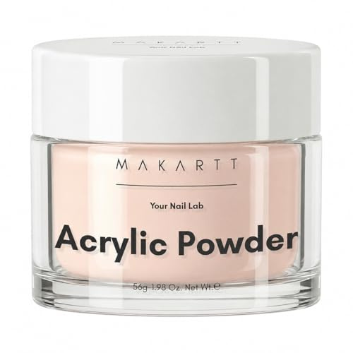Makartt Poudre Acrylique Nude 2 oz Acrylique Colorée Fournitures pour Ongles Acrylique Poudre Acrylique pour Filles et Femmes Extension d'Ongles Longue Durée Sculpture sur Ongles 3D