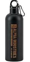 Alpha Industries Unisex Logo Wasserflasche, Black, One Size
