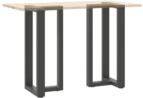 Vorpalize Möbelfüße Bartischbeine T-Form 2 STK. Anthrazit 40x35x(90-91) cm Stahl, Verstellbare Nivellierfüße, Robuste Tischbeine für Stehtische