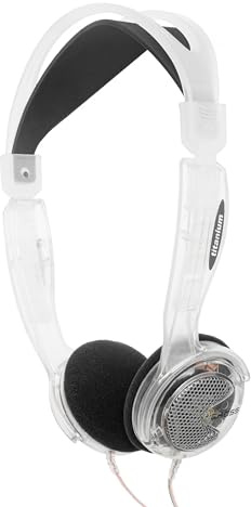 Koss KTXPro1 Clear On-Ear Headphones, Retro, Portable and Lightweight, Volume Control, Clear