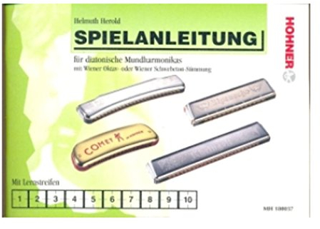 Hohner-Spielanleitung für diatonische Mundharmonikas mit Wiener Oktav-Stimmung oder Wiener Schwebeton-Stimmung: Unsere Lieblinge, Comet, Contessa, ... Rheingold. Mit Lernstreifen