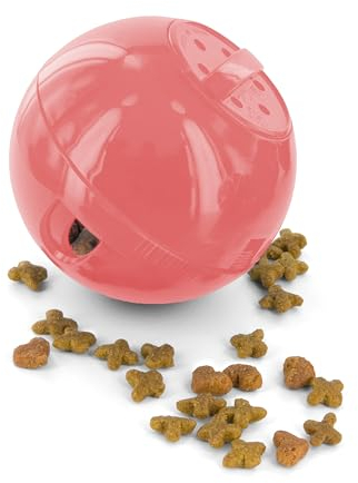 PetSafe SlimCat Futterball, Snackball für Katzen, Für eine spielerische Gewichtskontrolle, 150ml Trockenfutter, Pink