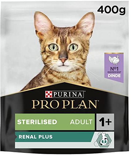 Sterilised Adult Delicate Digestion | Trockenfutter für Katzen | 400 g | Purina Pro Plan | Alleinfuttermittel | Für ausgewachsene, sterilisierte Katzen | Mit Truthahn, Fasern und Vitaminen