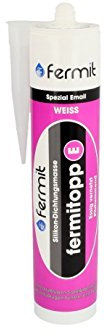 Fermit – Fermitopp E, 310 ml, Patrone aus weißem Silikon Essig Schläuche
