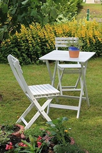 Sedex Balkon-Set Bistro Terassen Set Bistroset Balkonmöbel 2X Klappsessel + 1x Tisch Eukalyptus Massiv