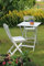 Sedex Balkon-Set Bistro Terassen Set Bistroset Balkonmöbel 2X Klappsessel + 1x Tisch Eukalyptus Massiv