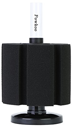 Powkoo Luftheber Filter Aquarium Schwammfilter Leise Lufthebefilter für Garnelen Bettas Brüter Fisch Tank (L)