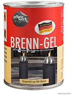 Pflanzwerk® Pflanzkübel Feuerkugel Premium BRENNGEL *Bio-Ethanol* *Rußfrei* *Rauchfrei* *Deutsche Qualitätsware*VE4