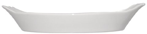 Olympia W441 Whiteware Oval Eared Dish, White (Pack of 6)
