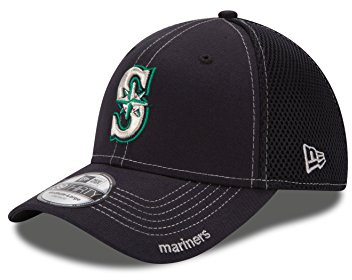 MLB Seattle Mariners Neo Fitted Baseball Cap, Navy, Medium/Large