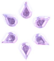 Trimits B6040/6 | Pink Acrylic Teardrop Glue On Jewels | 4mm x 6mm | pack of 100