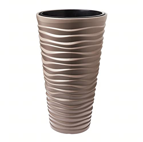 Prosper Plast DPSA300-7529U 29,5 x 52 cm Sand Slim Blumentopf - Mocca