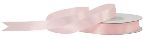 Satinband 12mm x 25m Rolle - FARBAUSWAHL in 3/6/12/18/25/38/50/75/100mm - farbecht & waschbar - Schleifenband für Hochzeit - Geschenkband zum Verpacken Dekorieren Basteln - Rose 123