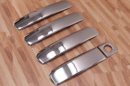 Recambo Edelstahl Türgriff Blenden Kappen SET V2A kompatibel für Audi A3 8P 2003-2013 | A4 B6 2000-2005 | Abdeckung Verkleidung