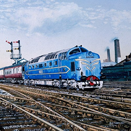 ReallyWildCards Deltic Locomotion Train Greeting Sound Card by Really Wild Cards,Multi colour,15 x 15 cm