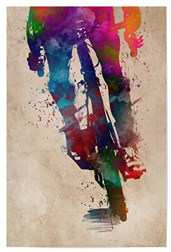 artboxONE Poster 45x30 cm Sport Cycling hochwertiger Design Kunstdruck - Bild Radfahren Cycler dekor