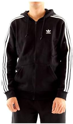 adidas Herren Hoody 3-Streifen Full Zip, Black, M, DV1551