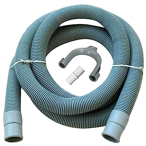 Dapetz ® Universal Washing Machine Dishwasher Straight End Inlet Pipe Fill Cold Water 4M Drain Extension Kit Feed Long Hose Ideal for Washing Machines and Dish Washers