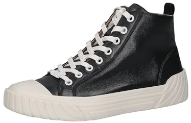 CAPRICE Damen Sneaker hoch aus Leder zum Schnüren, Blau (Ocean Softnap.), 40 EU