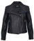 Infinity Leather Giacca in Pelle da Donna Nero Giacca in Vera Pelle con Scialle Stile Biker Classico M