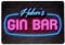 Personalisierbares Gin-Bar-Schild, Neon-Barschild, A4, Neon-Barschild