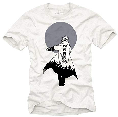 Anime T Shirt - Ninja Magliette Uomo Manica Corta - Regali Nerd Originali Bianca XL