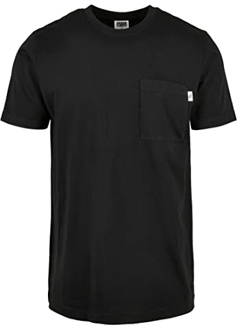 Urban Classics Organic Cotton Basic Pocket tee-Juego de 2 té Camiseta, Blanco y Negro, XXXL (Pack de 2) para Hombre