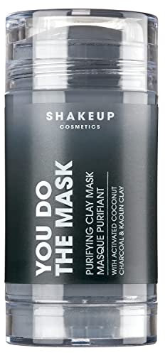 Shakeup Cosmetics Mens Charcoal Face Mask Stick, Purifies, Cleanses, Hydrates & Nourishes with Coconut extract. Vegan, Mess-free & Easy to Apply, 35g. Aka. YOU DO THE MASK