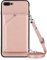 nancencen iPhone 7 Plus/iPhone 8 Plus Handyhülle, Das Lange Seildesign ist Abnehmbar, Weiches TPU-Silikon Rahmen (Mit Kartenschlitz) Einfachheit Stil für iPhone 7 Plus/iPhone 8 Plus, Rosa