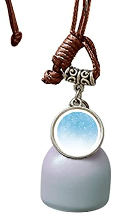 Schnee-Schneeflocken-Wetter-Windspiel mit blauem Himmel und Glocke zum Aufhängen