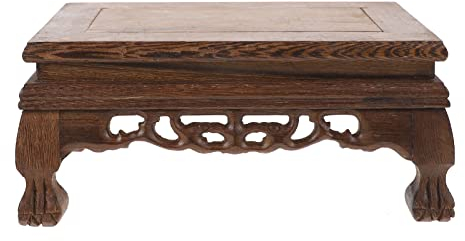 NUOBESTY Aquarium Table Chinese Display Stand Flower Pot Wood Base Teapot Base Bonsai Vase Display Stand Oriental Furniture Wooden Base 1pc Oriental Wood Display Base