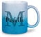 glitzertassen.de® | Namenstasse mit Buchstabe | Personalisiert| Tasse mit Glitzer | Geschenkidee | Keramik | 330 ml | Silberblau