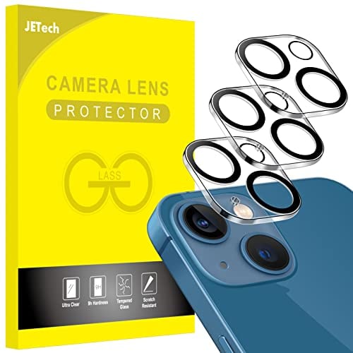 JETech Pellicola Fotocamera per iPhone 13 6,1 e iPhone 13 mini 5,4, 9H Vetro Temperato Lente Protettiva, Anti-Graffio, Protezione Obiettivo Della, Pacco da 3
