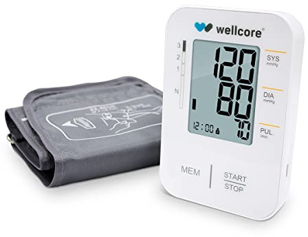 QUIRUMED WELLCORE digitales Arm-Blutdruckmessgerät, Heimüberwachung von Bluthochdruck mit Erkennung unregelmäßiger Herzschläge, 22–40 cm Manschette, WHO-Indikator