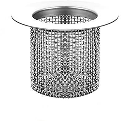 Floor Drain Filter Reusable Hair Catcher Shower Bathtub Sink Food Mesh Basket Protector Strainer Home Bathroom, Large Short