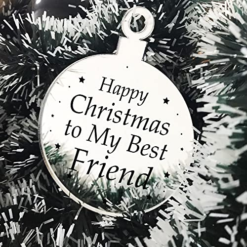 For Best Friend Christmas Tree Decoration Engraved Bauble Gift For Her