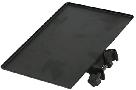 STOBOK Black Microphone Stand Accessory Tray - ABS Plastic - Basic Black - Clamp-On - 14x20cm - 3lbs