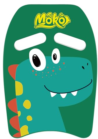 MoKo Swim Kickboard, Cartoon Swimming Training Kick Board Pool Exercise Equipment Promote Natural Swimming Position Water Fun Tool for Kids, Dark Green Dinosaur