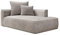 Vente-unique-Recamiere - rechtsseitig - Cord - Beige - PINETA