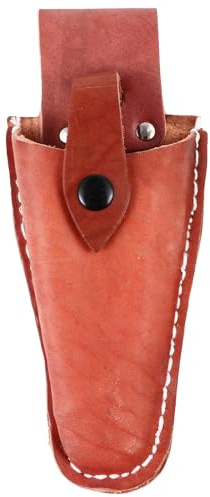 OFFSCH Ledertasche Für Gartenschere Aus Echtem Rindsleder Mit Druckknopfverschluss Scherentasche Für Gartenarbeit Und Landschaftspflege Gürtelhalter 8.46X3.35X0.39In