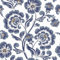 VEELIKE Grey Blue Floral Wallpaper Self Adhesive Flower Wallpaper Tropical Leaf Contact Paper for Furniture Sticker Patterned Wall Paper for Bedroom Cabinets Nursery Wall Mural Removable 44.5cm×300cm