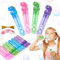 Anstore 8 Stück Seifenblasen Set für Kinder, Dinosaurier Mini Seifenblasen Party Favors für Kindergeburtstage, Seifenblasen Stab für Hochzeit Outdoor-Indoor-Aktivität (mit 10 Geschenkkarte)
