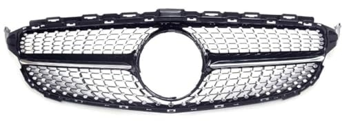 Kühlergrill für Benz C-Class W205 C205 A205 S205 C43 AMG 2014-2018,Grills Zubehör Frontgrill Kühlergitter Rippen Autoteile