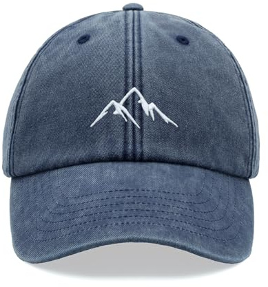 Mountains Baseballkappe Vintage Washed Unisex Dad Hat Verstellbar Wandern Hiker Peak