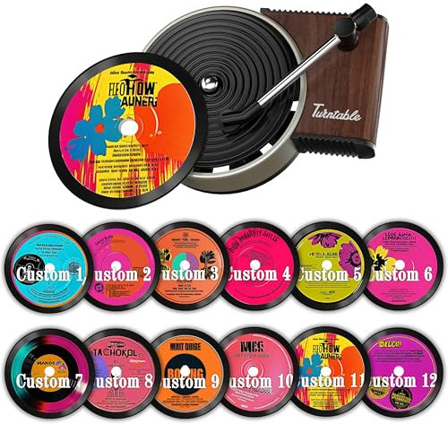 GoodiderX Personalized Custom Car Air Freshener, Double Sided Customization, Car Vent Clips, Interior Decor (12pcs Different CD Retro)