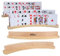 Offelec Lot de 4 porte-cartes à jouer en bois – 35,6 cm – 2 emplacements incurvés pour enfants et adultes, organiseurs de cartes empilables avec base antidérapante pour pont, jeux de stratégie, poker
