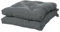 Viste tu hogar Pack 2 Stuhlkissen, 40x40x5 cm, Dreidimensionale Wirkung, 100% Polyester, Ideal für Esszimmer, Terrasse, Wohnzimmer und Restaurant, Farbe Dunkelgrau
